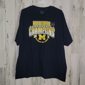 Blue 84 Mens Plus Size Michigan National Champions Tshirt